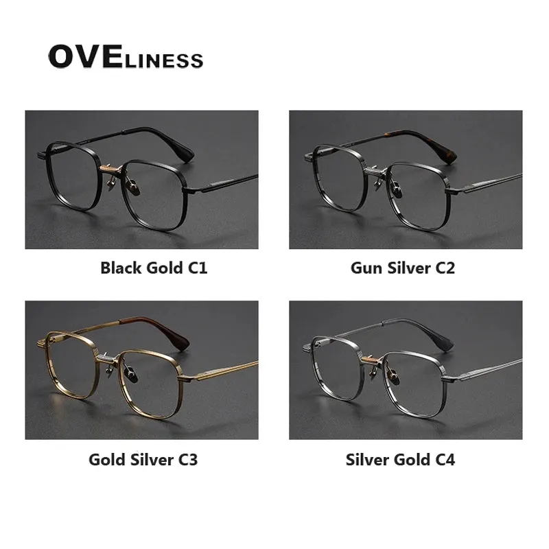 Oveliness Unisex Full Rim Square Titanium Eyeglasses D151