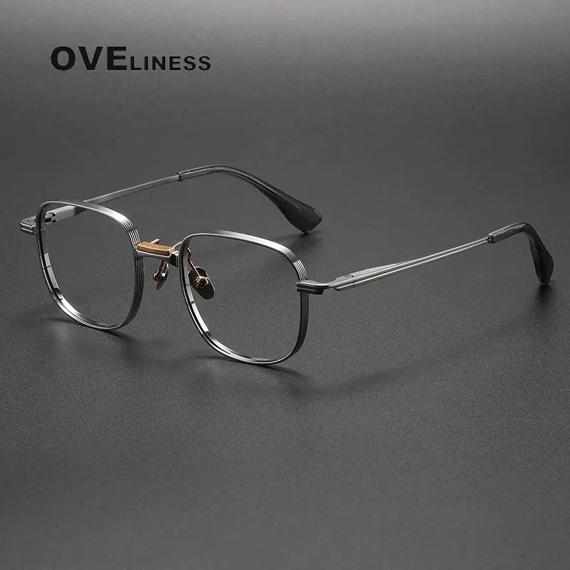 Oveliness Unisex Full Rim Square Titanium Eyeglasses D151