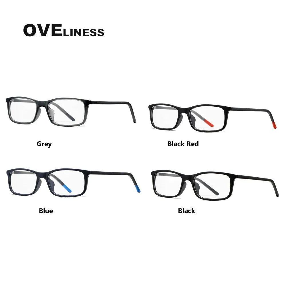 Oveliness Unisex Full Rim Square Tr 90 Titanium Eyeglasses 7252