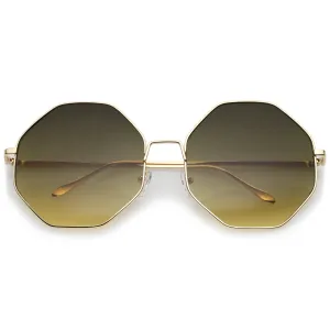 Oversize Women's Retro Hexagon Shape Sunglasses A654
