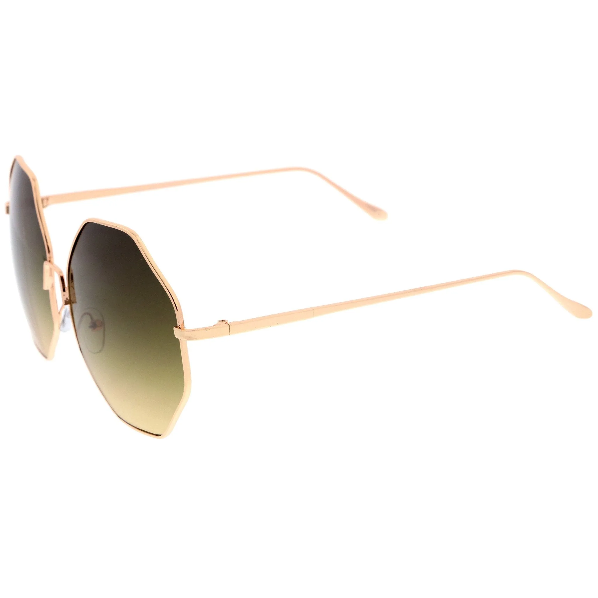 Oversize Women's Retro Hexagon Shape Sunglasses A654