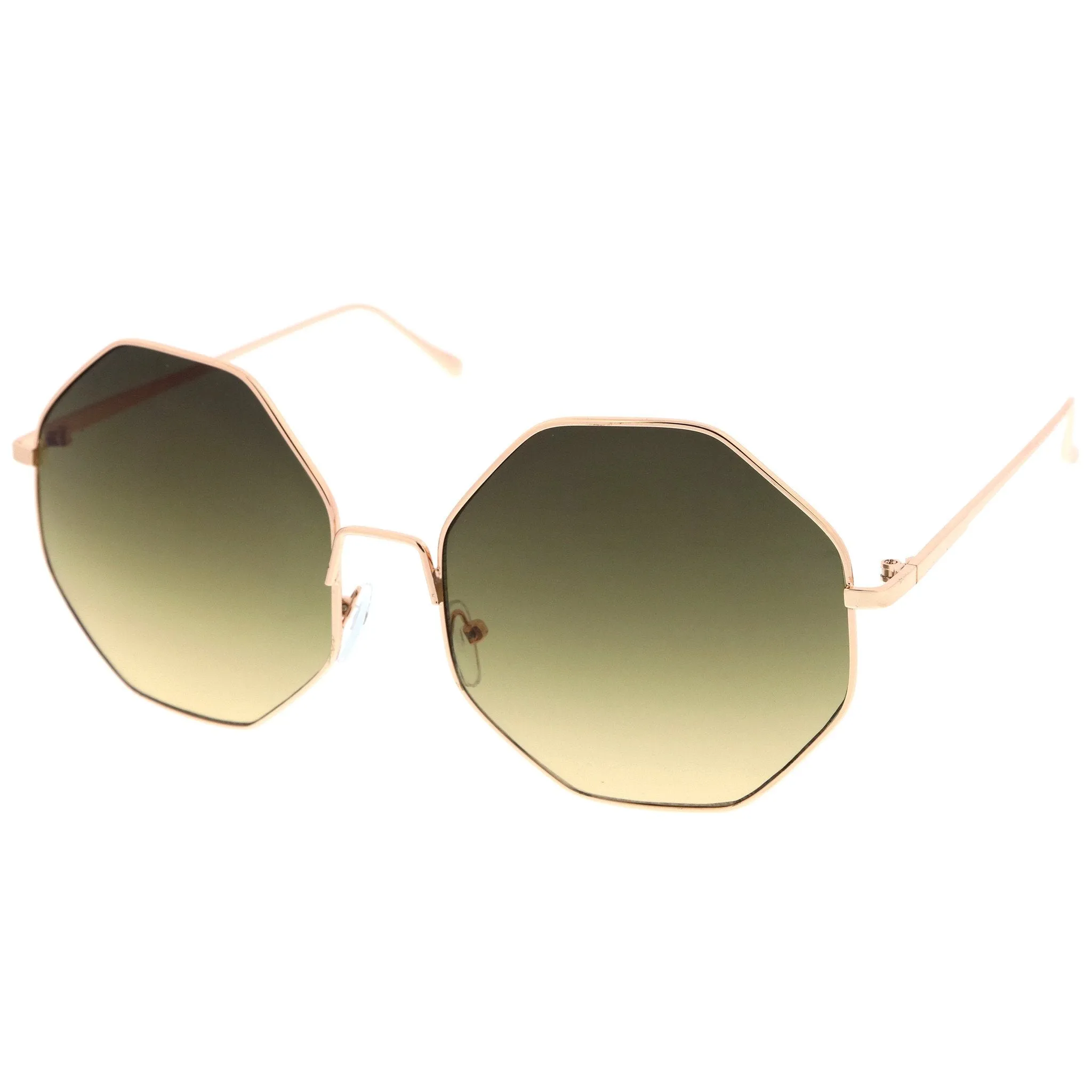 Oversize Women's Retro Hexagon Shape Sunglasses A654
