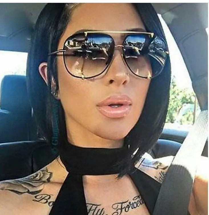 Oversized Pilot Sunglasses UV400 Unisex Fashion,  Retro Designer Big Frame Sun Glasses - 6 Colors