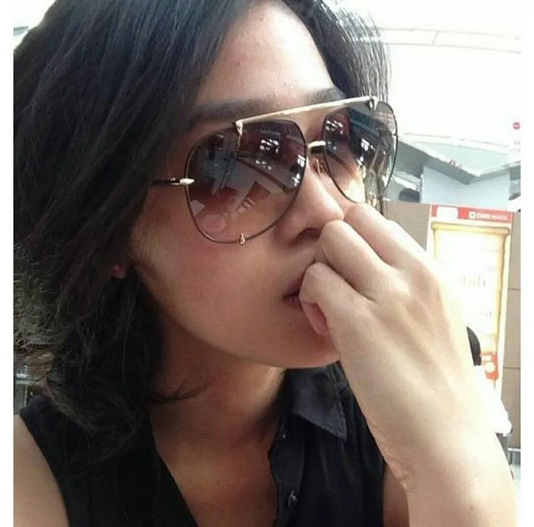Oversized Pilot Sunglasses UV400 Unisex Fashion,  Retro Designer Big Frame Sun Glasses - 6 Colors