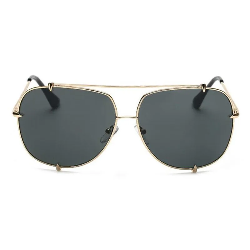Oversized Pilot Sunglasses UV400 Unisex Fashion,  Retro Designer Big Frame Sun Glasses - 6 Colors