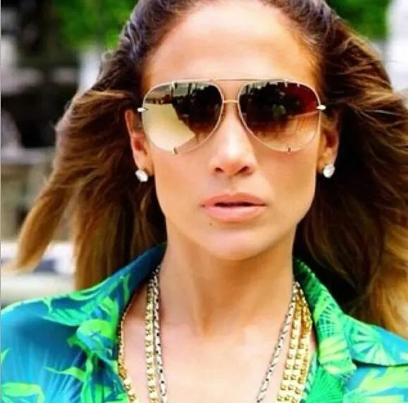 Oversized Pilot Sunglasses UV400 Unisex Fashion,  Retro Designer Big Frame Sun Glasses - 6 Colors