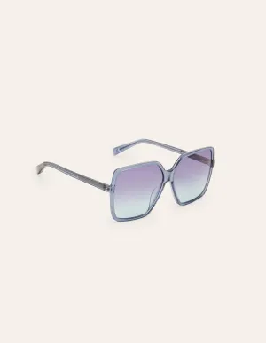 Oversized Square Sunglasses-Blue