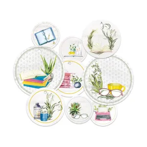P13 The Garden Of Books Double-Sided Cardstock Tags 9 pack  #01*