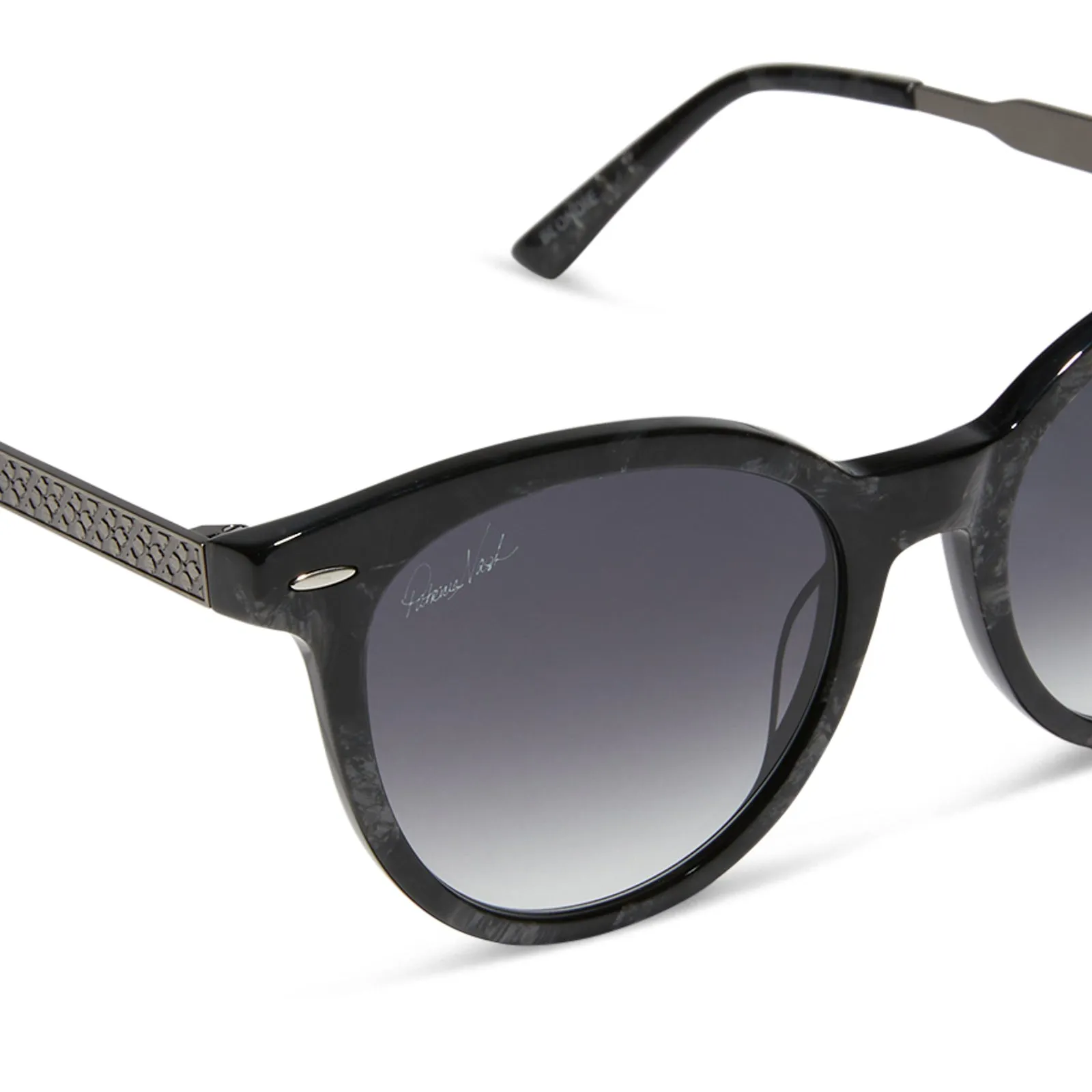 PATRICIA NASH - BLONDIE   ANTIQUE METALLIC   GREY GRADIENT SUNGLASSES