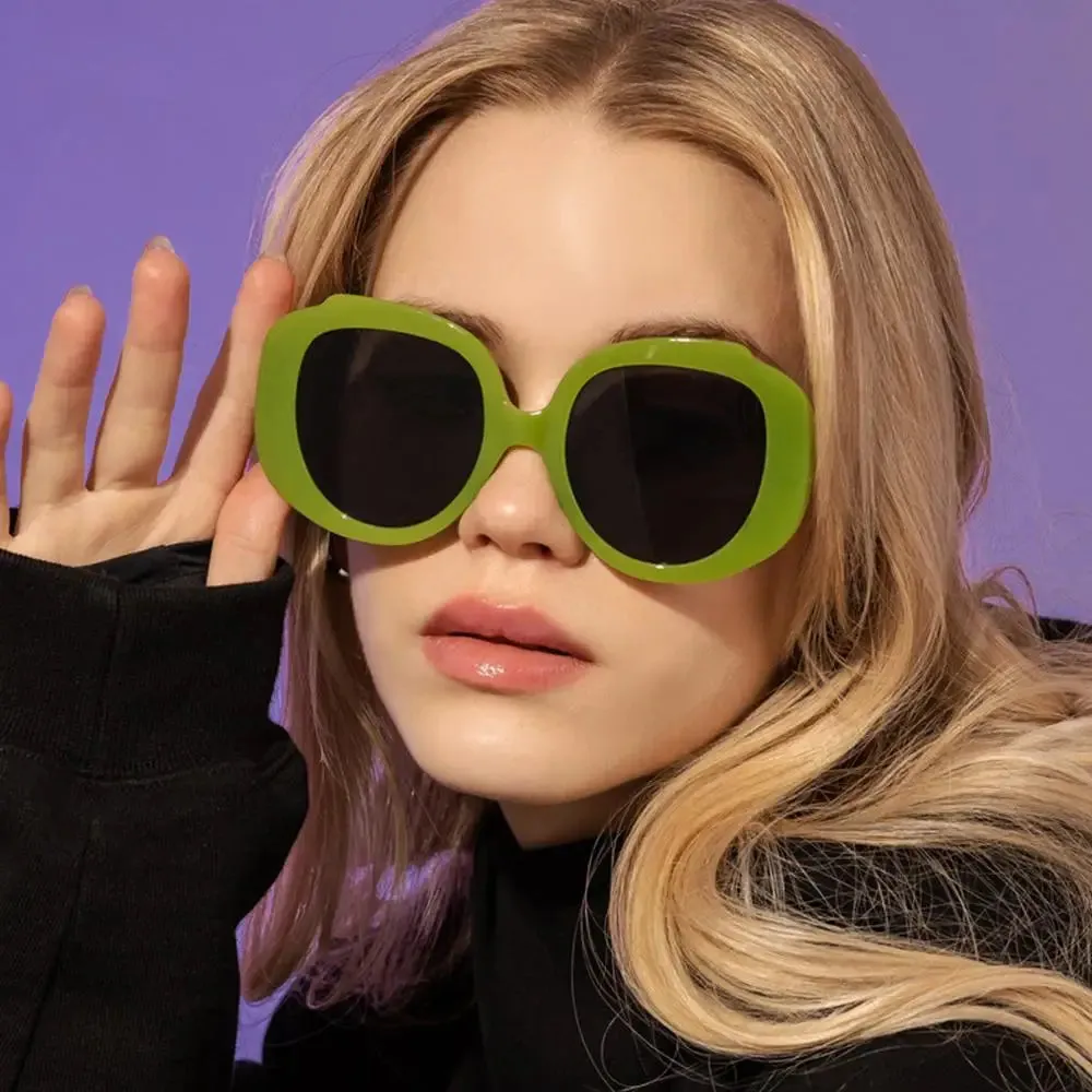 Paula Oversize Retro Round Sunglasses