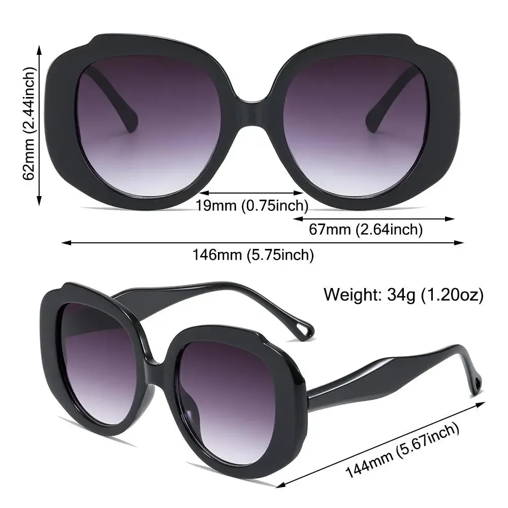 Paula Oversize Retro Round Sunglasses