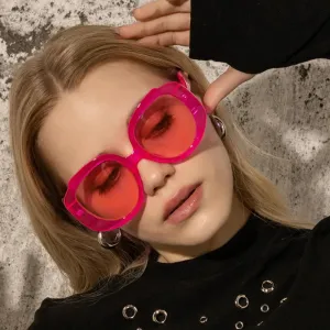 Paula Oversize Retro Round Sunglasses