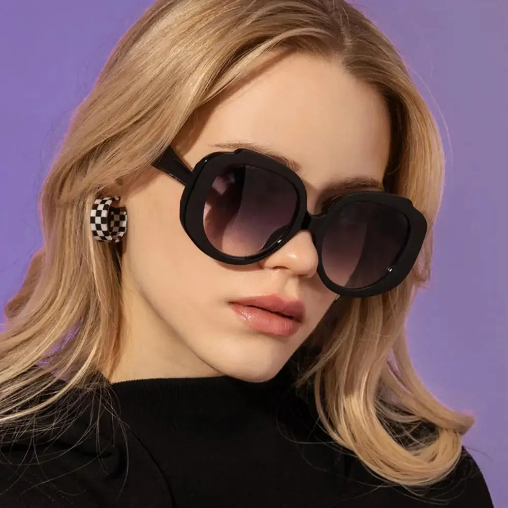 Paula Oversize Retro Round Sunglasses