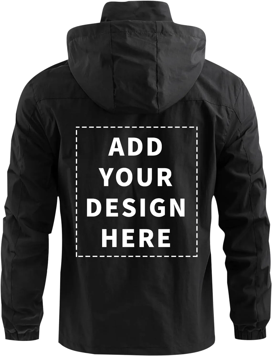 Personalized Men's Waterproof Raincoat Custom Lightweight Hooded Jacket Hiking Coat Softshell Windbreaker
