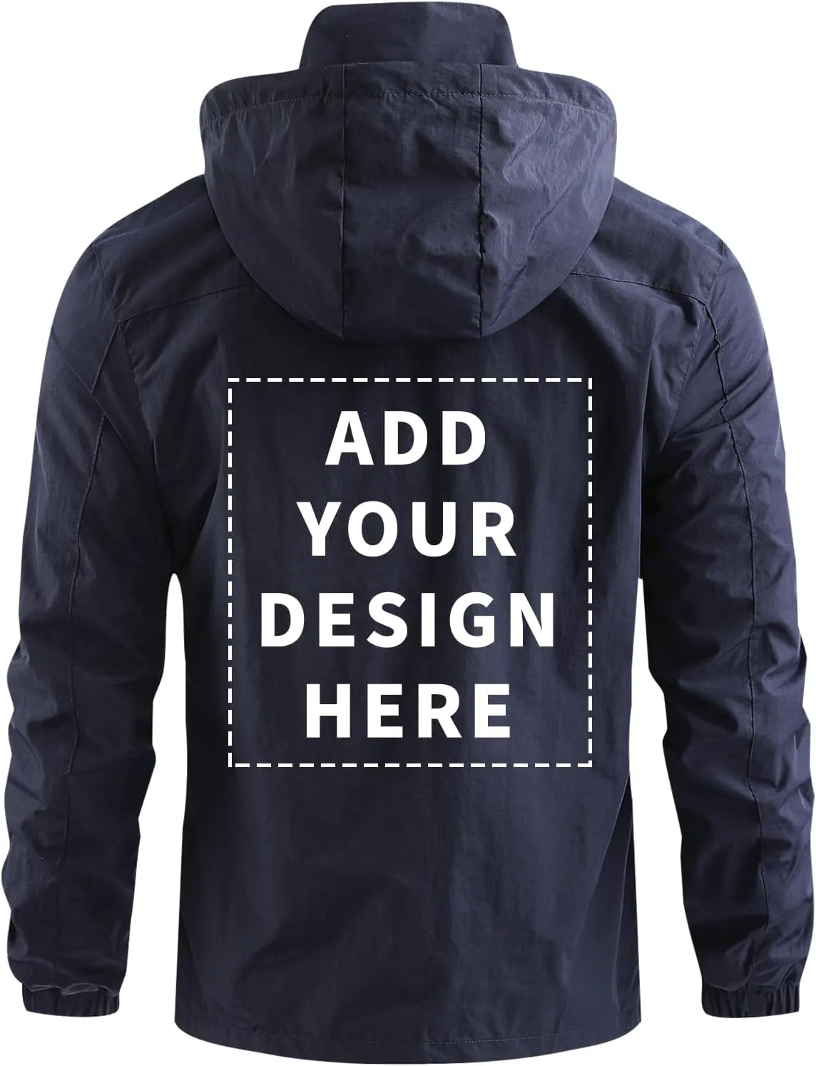 Personalized Men's Waterproof Raincoat Custom Lightweight Hooded Jacket Hiking Coat Softshell Windbreaker