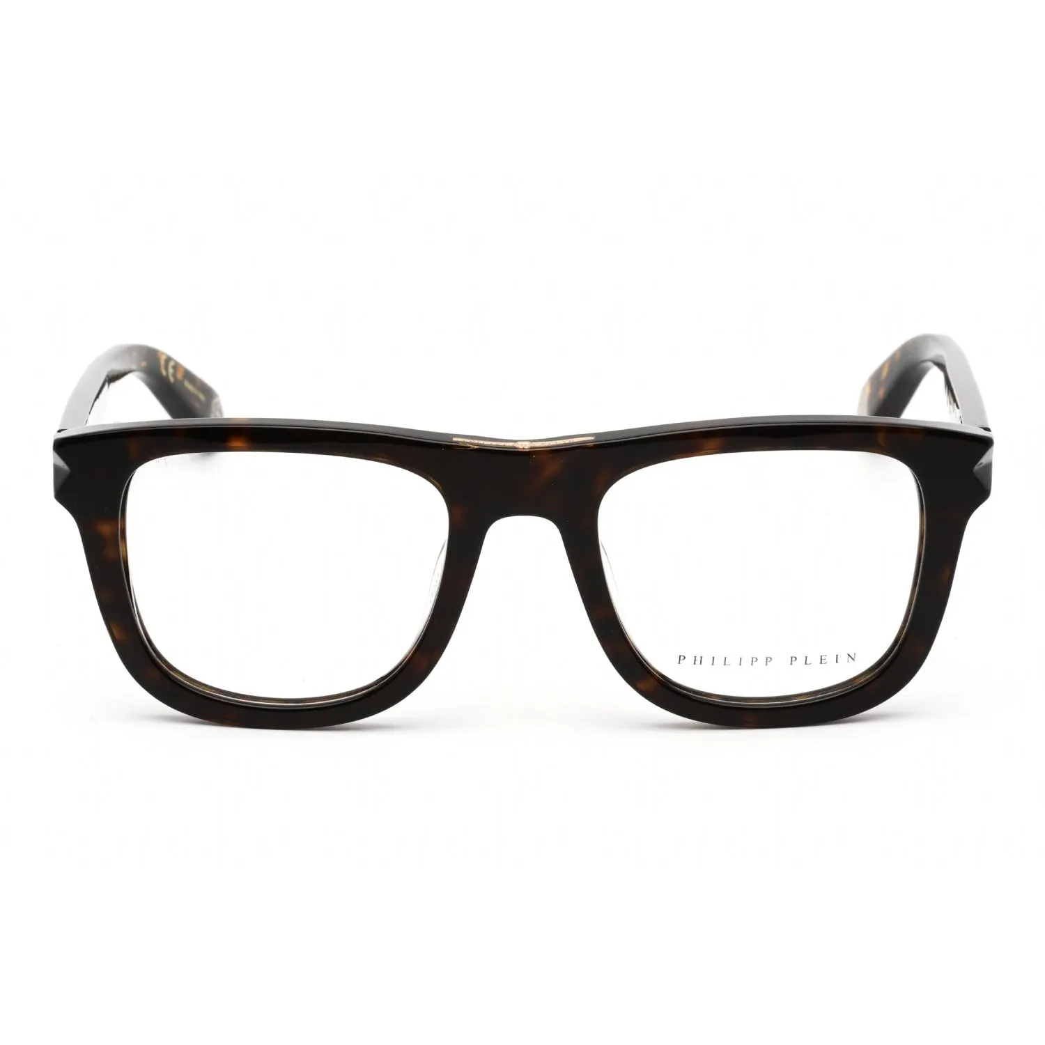 Philipp Plein VPP023V Eyeglasses SHINY DARK HAVANA / Clear demo lens