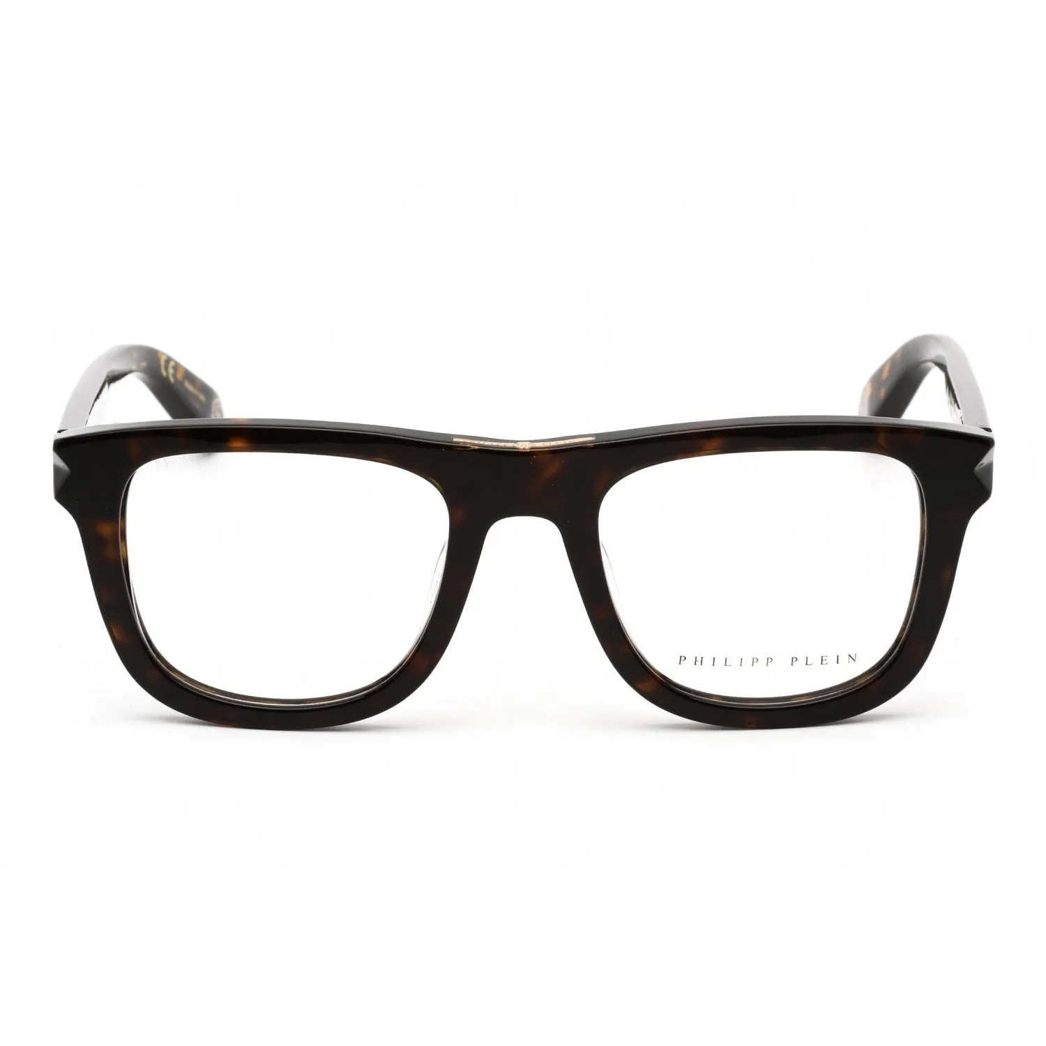 Philipp Plein VPP023V Eyeglasses SHINY DARK HAVANA / Clear demo lens