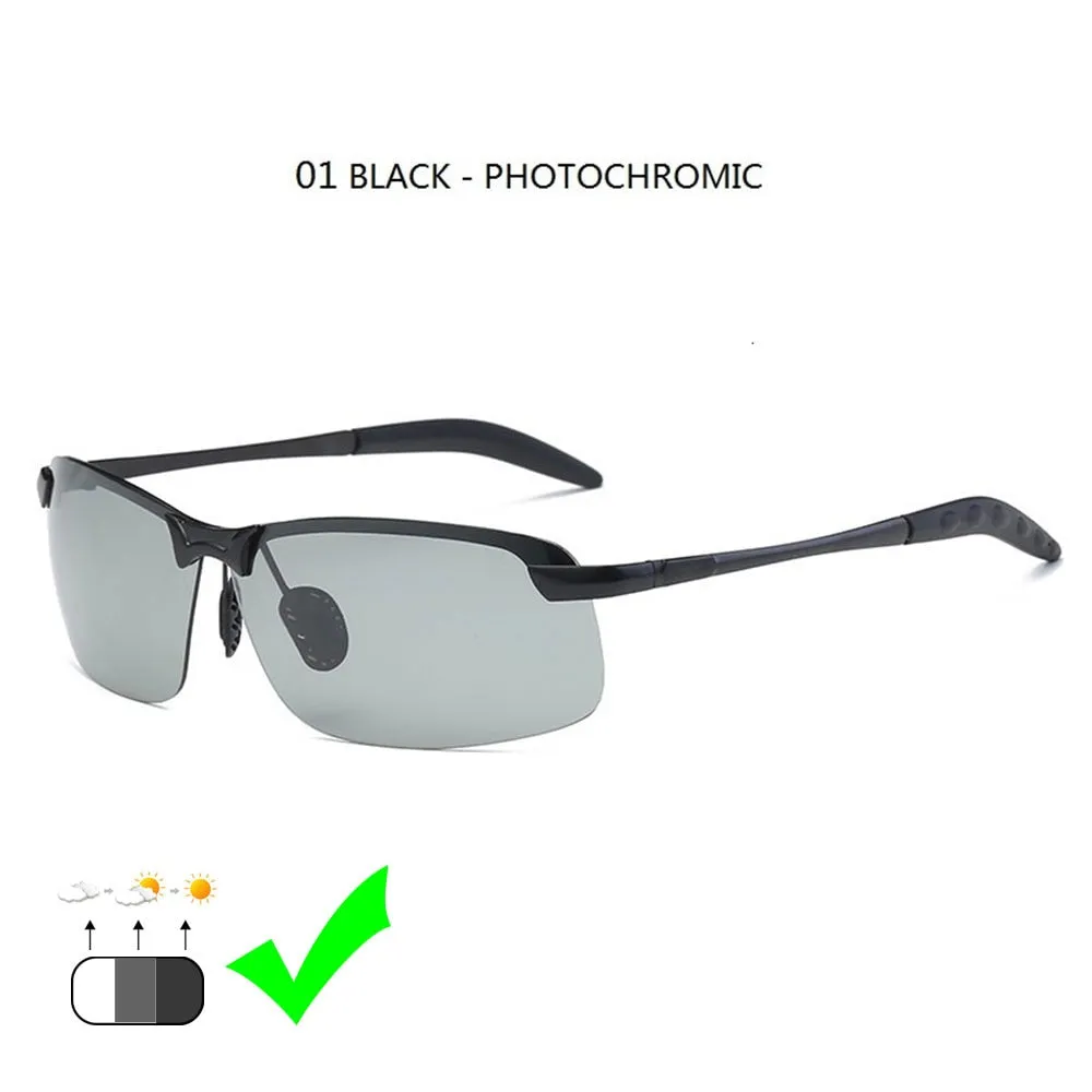 Photochromic Sunglasses Men Polarized Driving Chameleon Glasses Male Change Color Sun Glasses Day Night Vision Driver&#39;s Eyewear