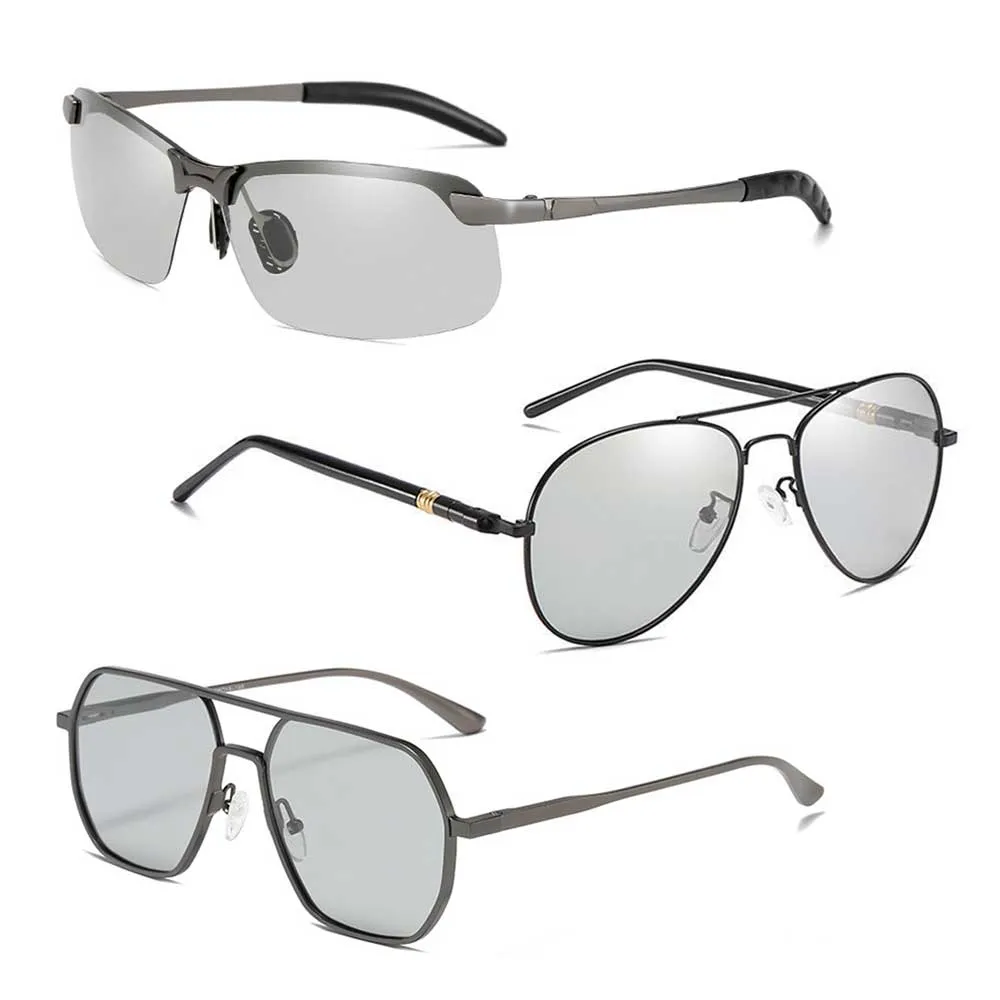 Photochromic Sunglasses Men Polarized Driving Chameleon Glasses Male Change Color Sun Glasses Day Night Vision Driver&#39;s Eyewear