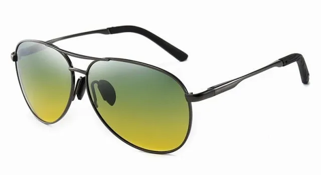 Pilot Male Day Night Vision Polarized Sunglasses
