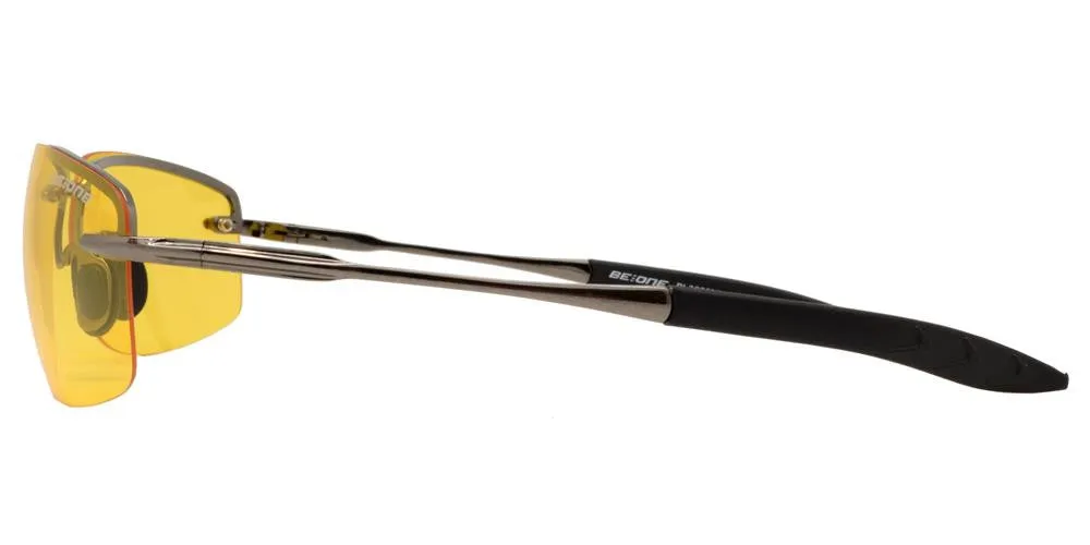 PL 3625 NV - Polarized Men Rimless Sport with Night Vision Lens Metal Sunglasses