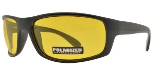 PL 707 NV - Classic Sports Plastic Wrap Around Polarized Sunglasses with Night Vision