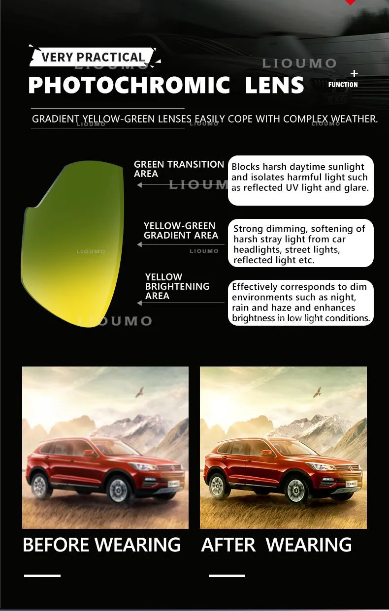 Polarized Photochromic Day/Night Pilot Sunglasses
