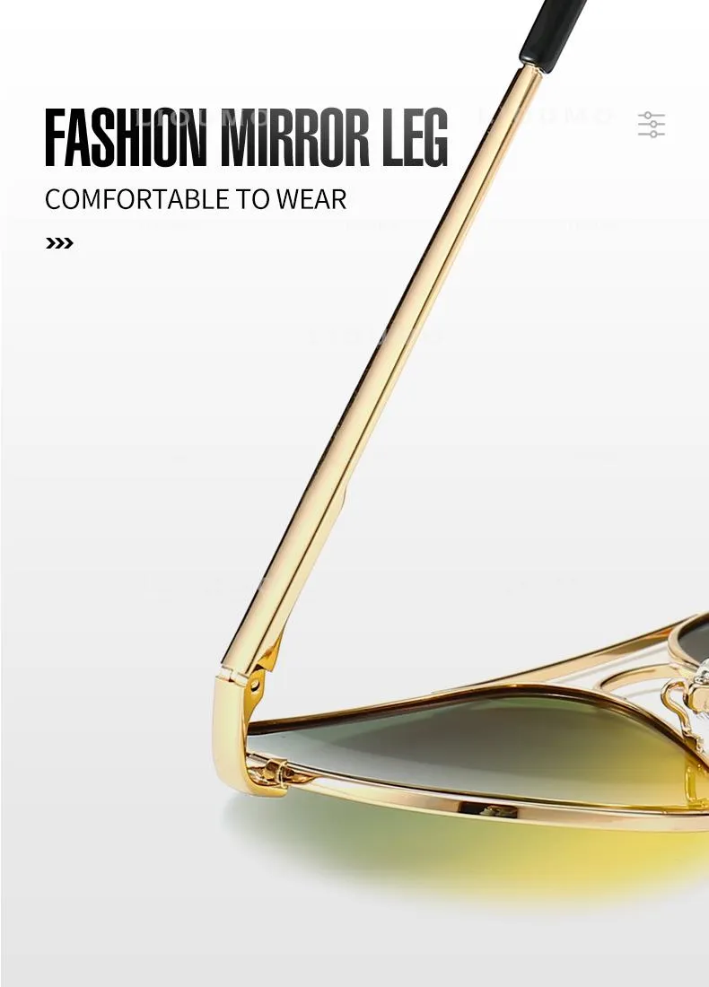 Polarized Photochromic Day/Night Pilot Sunglasses