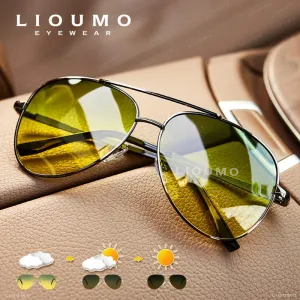 Polarized Photochromic Day/Night Pilot Sunglasses