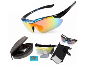 Polarized Sports Sunglasses with 5 Interchangeable