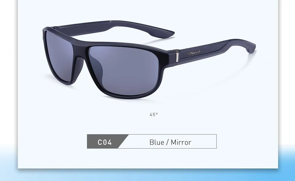Polarized Square Frame Driving Fishing Fashion Sunglasses for Men & Women