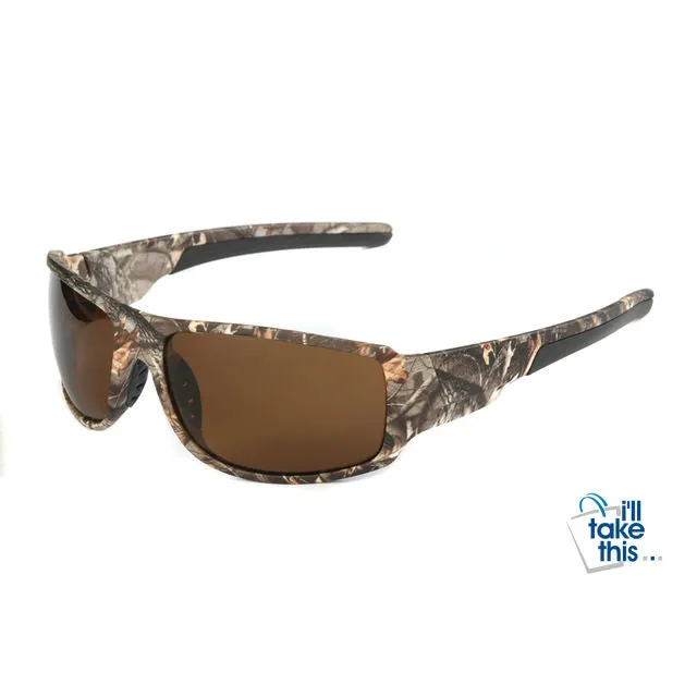 Polarized Sunglasses Camouflage Frame Sport Sun Glasses Fishing, Hunting, GREAT Driving glasses