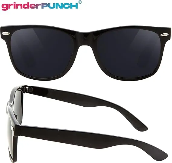 Polarized Sunglasses for Men and Women Trendy Retro Sun Glasses (Black)