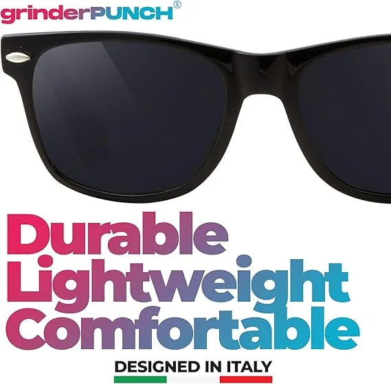 Polarized Sunglasses for Men and Women Trendy Retro Sun Glasses (Black)