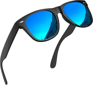Polarized Sunglasses for Men and Women Trendy Retro Sun Glasses(Blue)