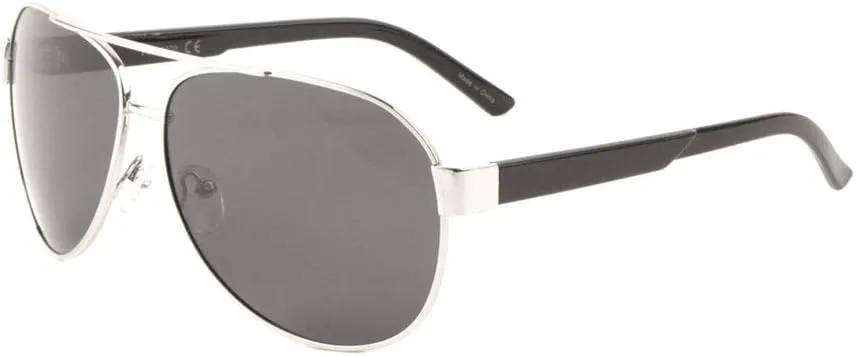 Polarized Temple Division Modern Round Aviator Sunglasses