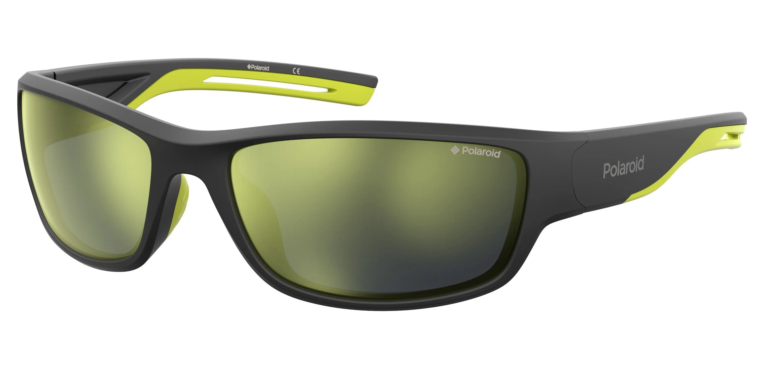 Polaroid 60mm Dark Grey Mirror Flash Unisex Sunglasses, UV Protection