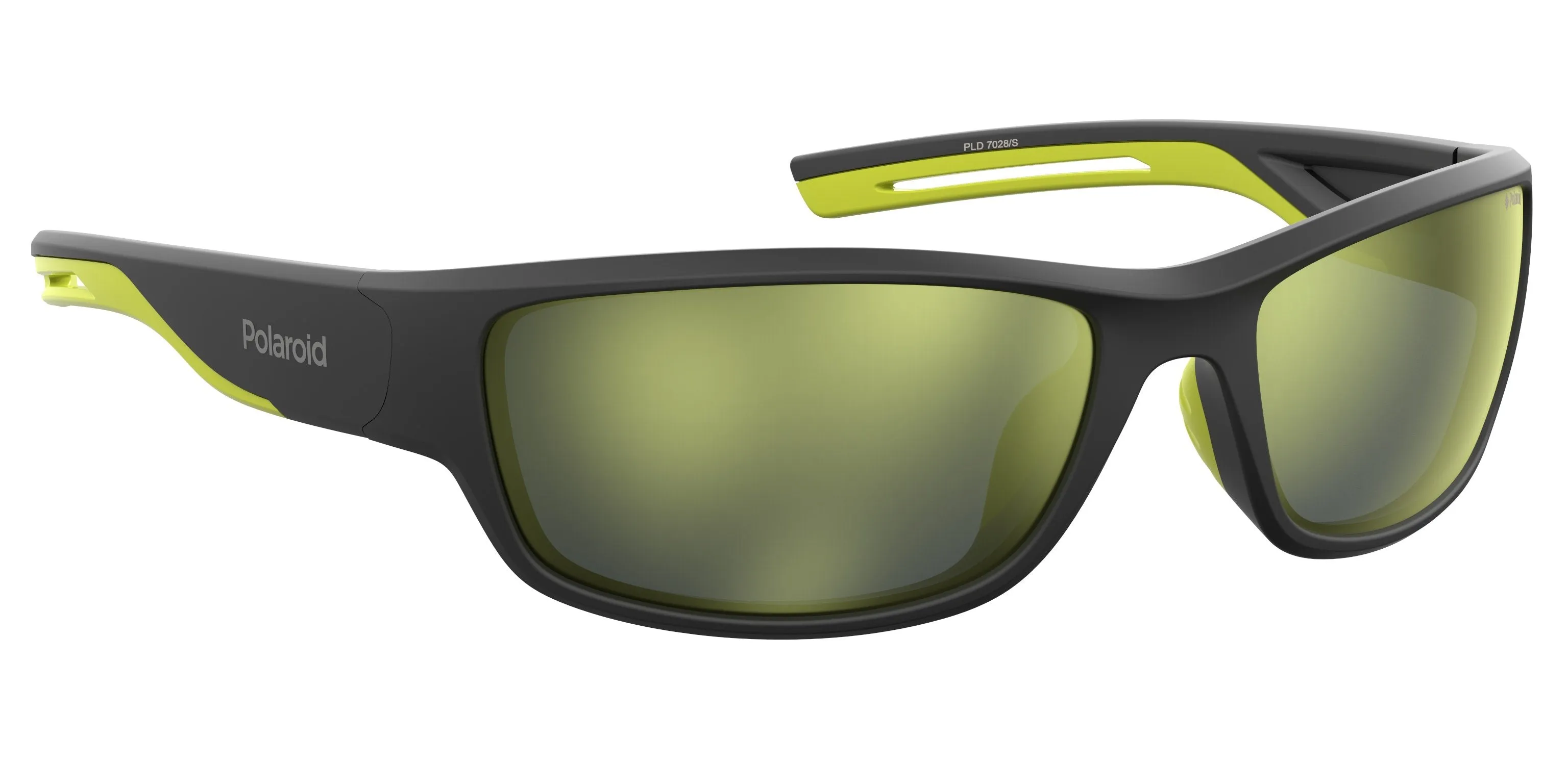 Polaroid 60mm Dark Grey Mirror Flash Unisex Sunglasses, UV Protection