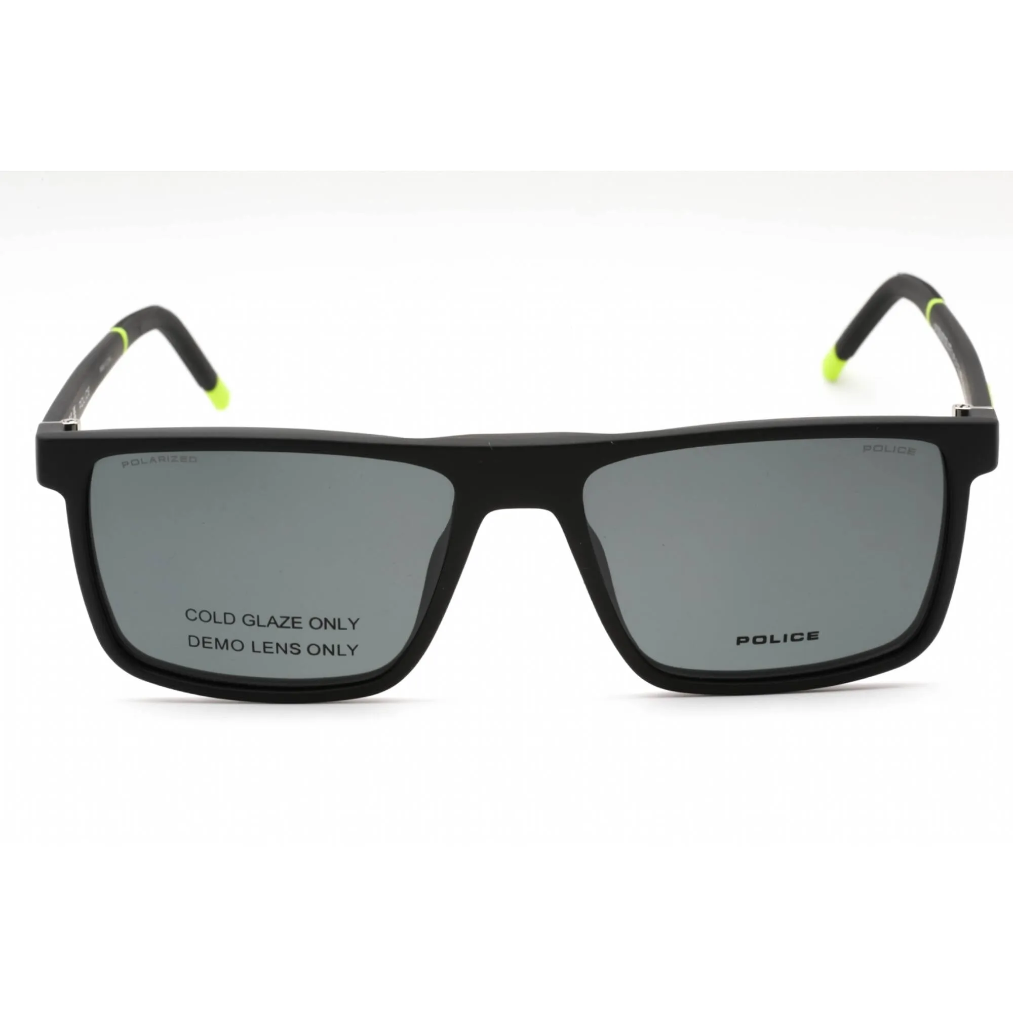 Police Men's Eyeglasses - Matte Black Plastic Rectangular Full Rim Frame | UPLL74 WT5P