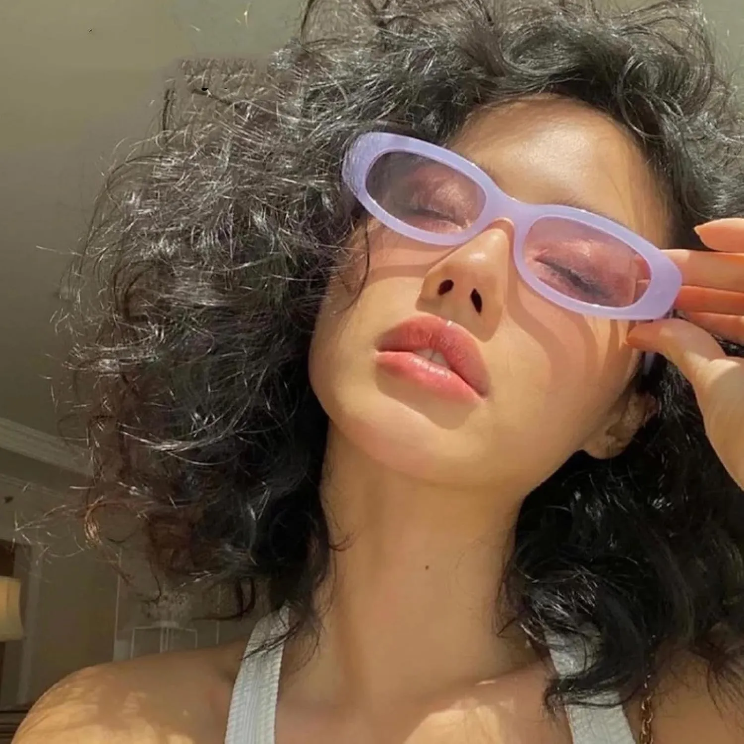 Polygon Sunglasses Woman Fashion Black Small Frame Eyeglasses Vintage Sun Glasses Female Shades Oval Gradient