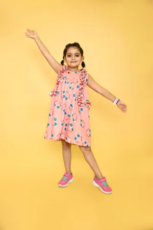 “Popp”-ins Coral & Blue Sunglasses Girls’ Dress