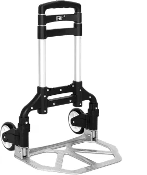 Portable Foldable Telescopic Trolley Trolley Luggage Trolle Black