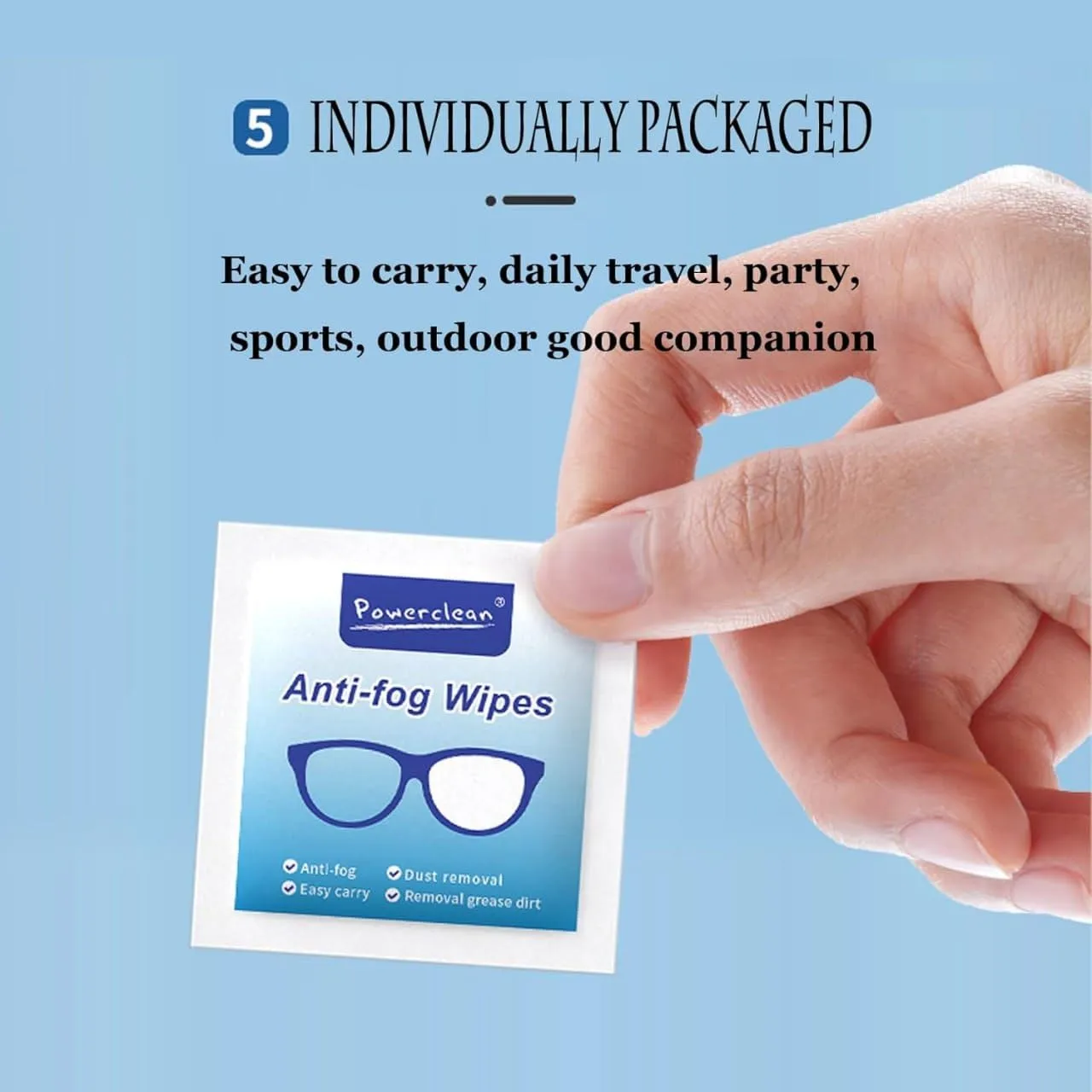 Powerclean Anti-Fog Wipes
