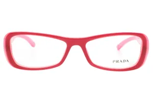 Prada VPR22L 3BB-1O1 Burgundy Pink Acetate Designer Italy Eyeglasses