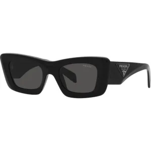 Prada Women's Sunglasses - Black Plastic Cat Eye Frame Dark Grey Lens | 13ZSF 1AB5S0