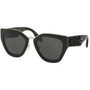 Prada Women's Sunglasses - Black Unique Frame Grey Lens | PRADA 0PR10TS 1AB5S052