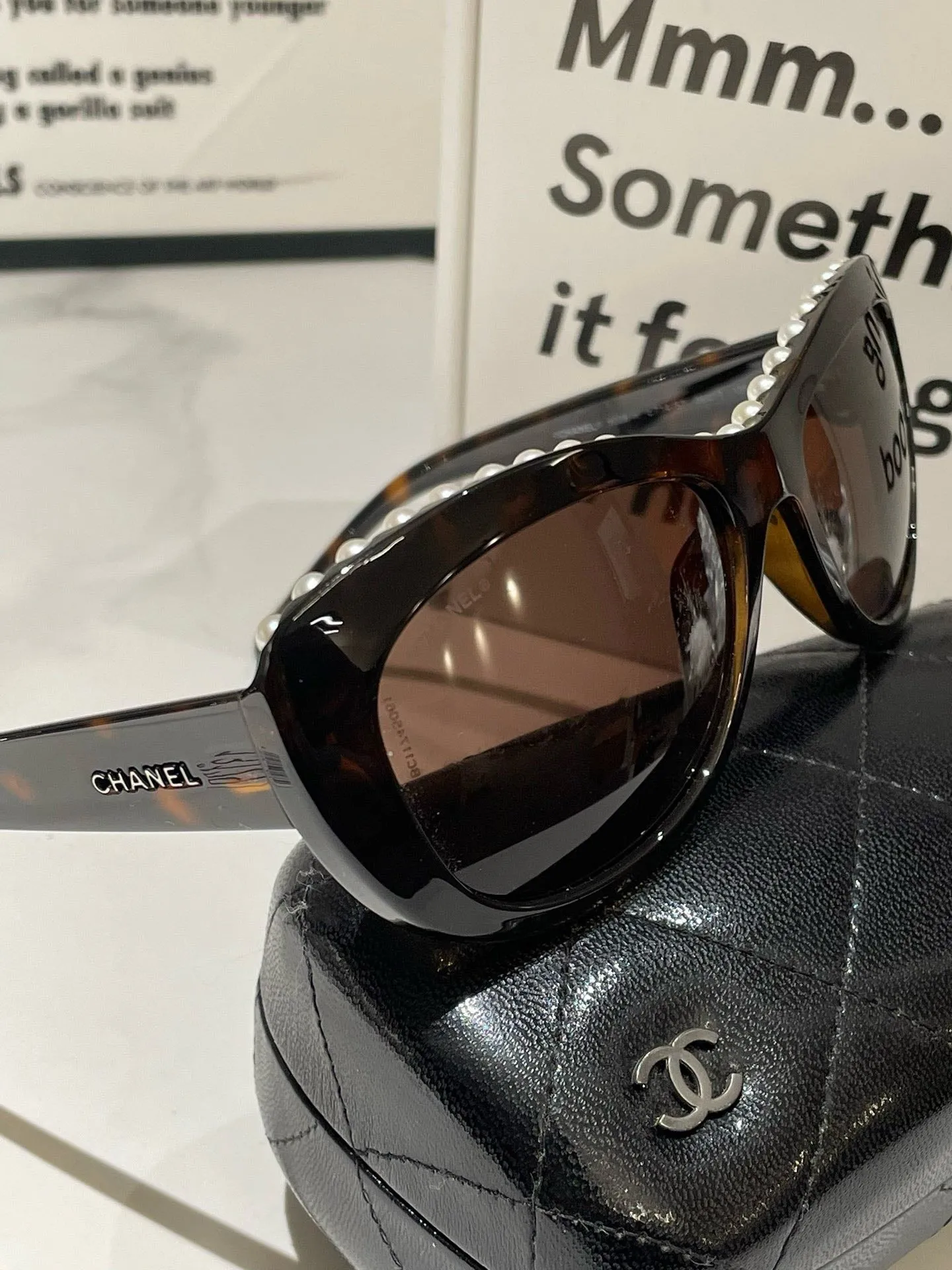 Preloved Chanel Sunglasses Style #13129 Black