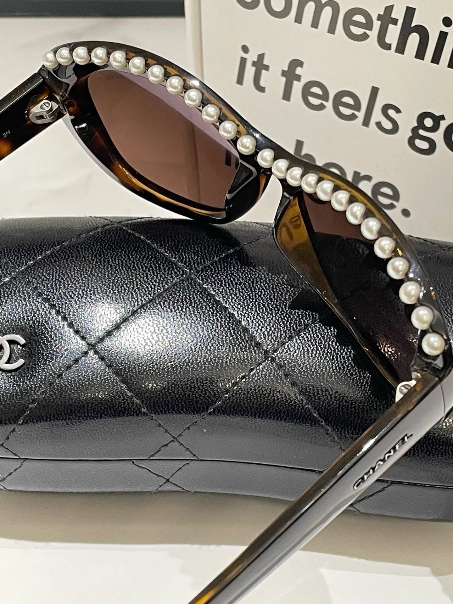Preloved Chanel Sunglasses Style #13129 Black
