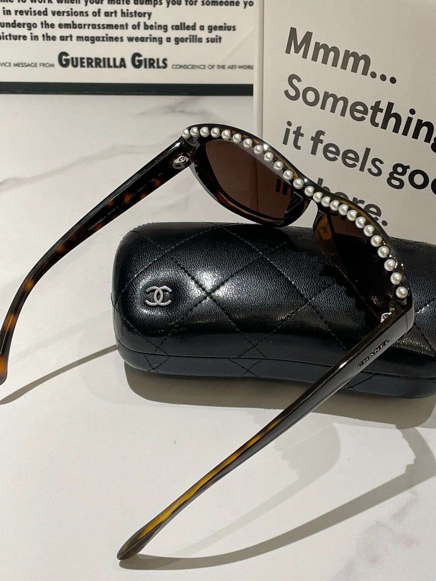Preloved Chanel Sunglasses Style #13129 Black
