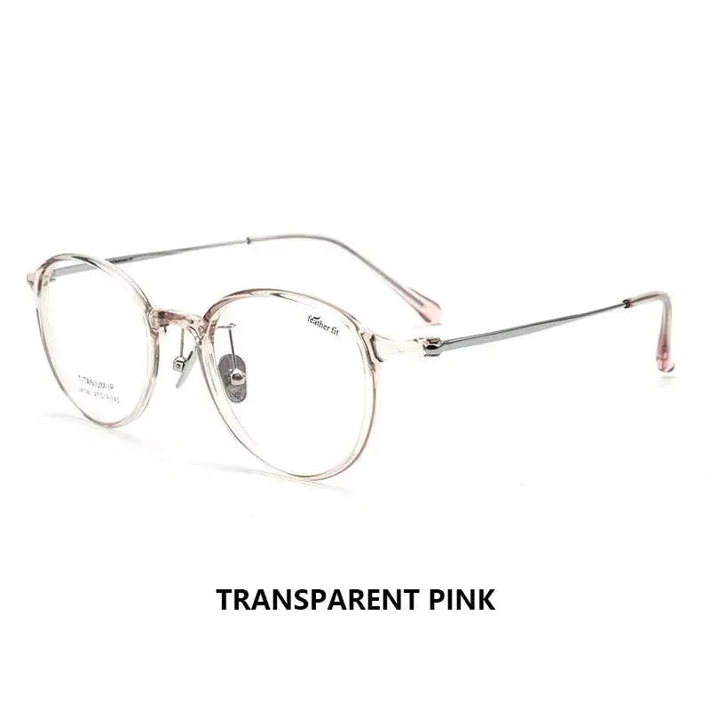Pure Titanium Ultralight Retro Round Photochromic Progressive Reading Glasses Prescription Eyeglasses